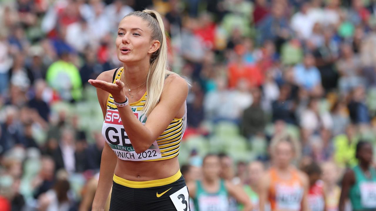 Schmidt competing at the European Championships in 2022. (Photo by Alexander Hassenstein/Getty Images)