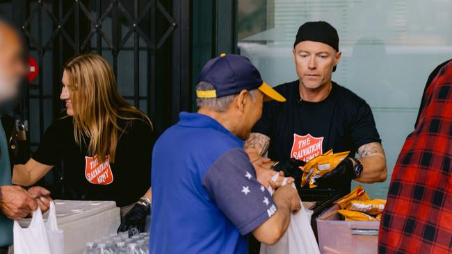 Irish entertainer, Ronan Keating volunteered his time to offer food to the homeless with the Salvos at Central on 10 December 2024.