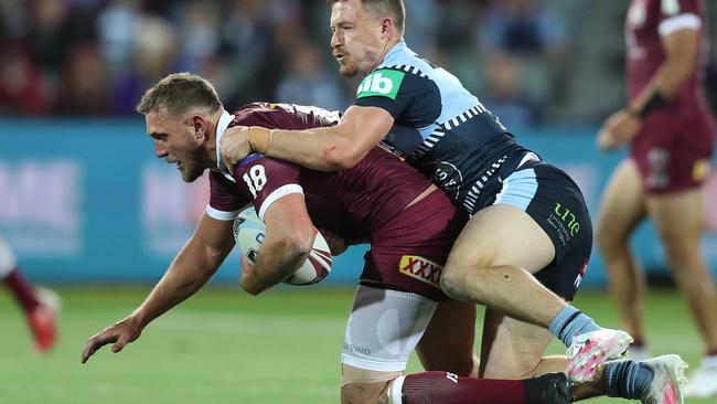 QLD's Kurt Capewell during Game 1 of the NSW v QLD State of Origin series at Adelaide Oval, Adelaide. Picture: Brett Costello