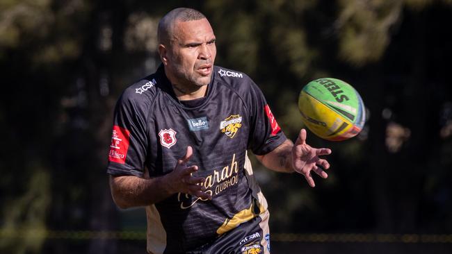 Anthony Mundine has made a shock rugby league return, suiting up for his local team, the Kogarah Cougars.