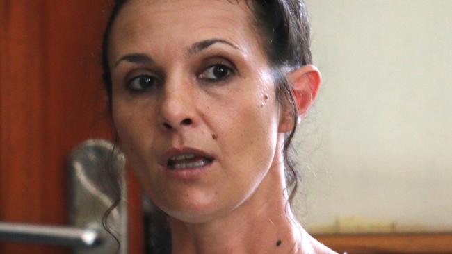 A stressed and upset Sara Connor fears for the future of her children if she is found guilty of involvement in the death of a Bali policeman. Picture: News Corp