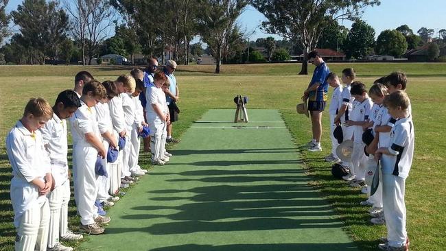 Penrith RSL and Springwood Under 12s pay tribute. Picture: @aray8369