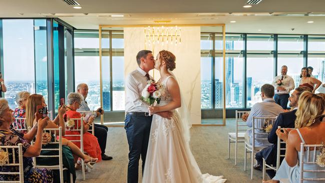 Weekday weddings at the Brisbane registry can cost less than $400.