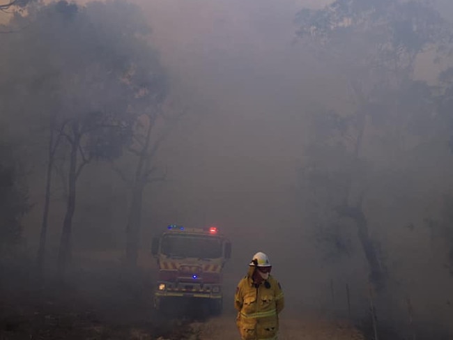 The hazard reduction burn near Glenorie last weekend. Picture: Hornsby Rural Fire Brigade