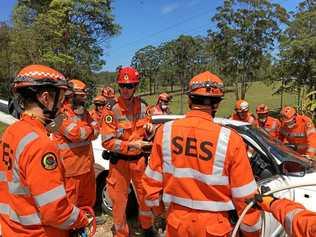 The State Emergency Service and the Rural Fire Service has warned people to be vigilant if driving and to stay at home if they can as stormy weather has seen roads impacted.