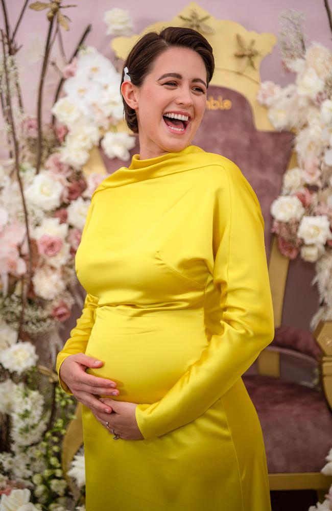 Jesinta Franklin glows in daffodil yellow. Picture: Jason Edwards