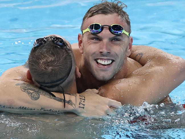 Kyle Chalmers swum Australia to silver in the 4x100m men’s freestyle relay. Picture: Quinn Rooney/Getty Images