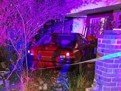 Police are searching for a driver who crashed their car into a fence at College Park.Source: SAPOL