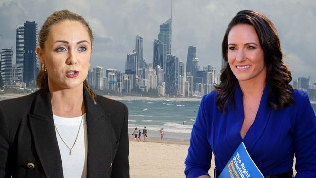 Labor’s Meaghan Scanlon, left, has faced strong competition from former journalist Bianca Stone in the seat of Gaven.