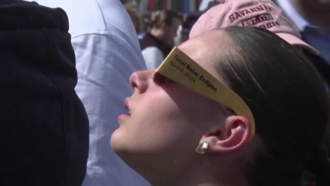 North Americans celebrate the total solar eclipse