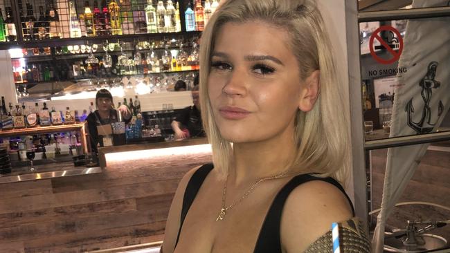 Abbie Maree Small, 23, of Killarney Vale, was seriously injured when she slammed into a parked car and rolled her BMW almost three times over the legal blood alcohol limit. Picture: Facebook