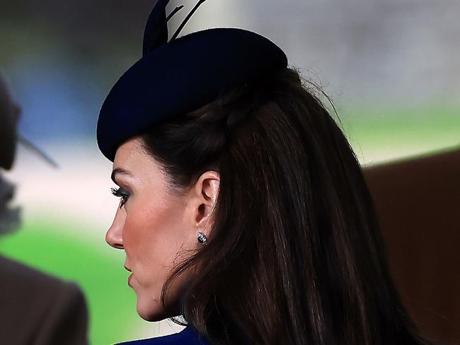 SANDRINGHAM, NORFOLK - DECEMBER 25: Catherine, Princess of Wales attends the Christmas Morning Service at Sandringham Church on December 25, 2023 in Sandringham, Norfolk. (Photo by Stephen Pond/Getty Images)