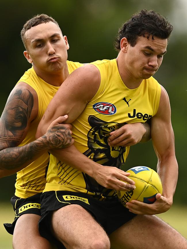 Daniel Rioli and teammate Shai Bolton are both with Ralph Carr.