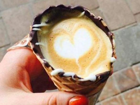 Coffee in a cone: discover the new craze