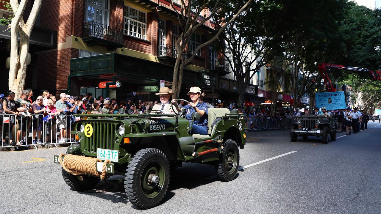 Thousands of people attended the Anzac Day Parade in Brisbane. Picture: NCA NewsWire/Tertius Pickard
