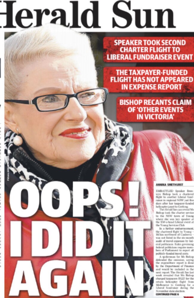 Mr Marles openly mocked former Speaker Bronwyn Bishop (coverage at the time) for taking a single helicopter trip from Melbourne to Geelong in 2015. Picture: Supplied