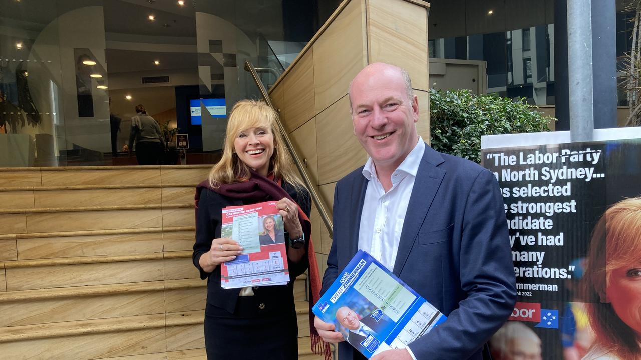 Trent Zimmerman and Catherine Renshaw in North Sydney.