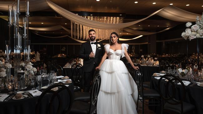 Katerina and Manoli George married before 400 guests at The Greek Orthodox Church and reception at The Greek Club in June 2022. Picture: Evernew Studio