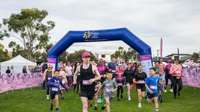 Participants of Mother's Day Classic 2025 at Bellerive Park. Picture: Caroline Tan