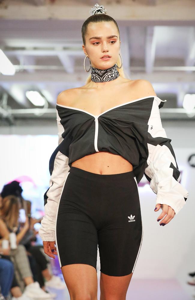 The ‘bike pant’ is being paired with thigh-high boots and corsets and worn by everyone from Kendall Jenner to Kim Kardashian to Gigi Hadid. Picture: Getty Images