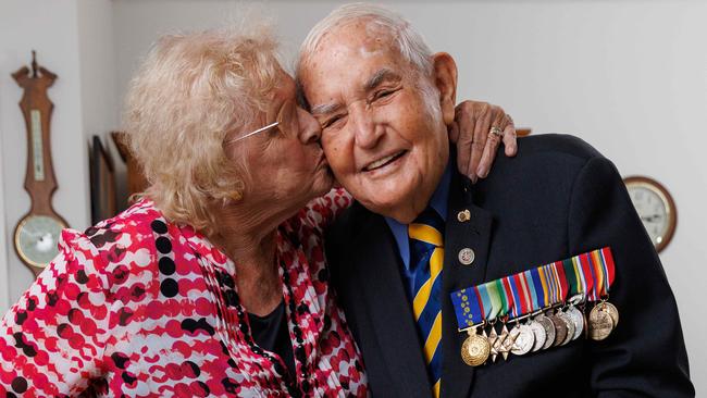 Donald Kennedy, 96, and his wife Wynn. Picture: David Swift