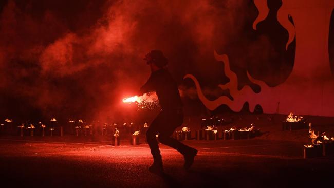 Crowds turned out in the thousands to watch the 25th Lismore Lantern Parade march down the main streets of Lismore ending in a fiery finale at the Quad in 2019. Photo: Marc Stapelberg