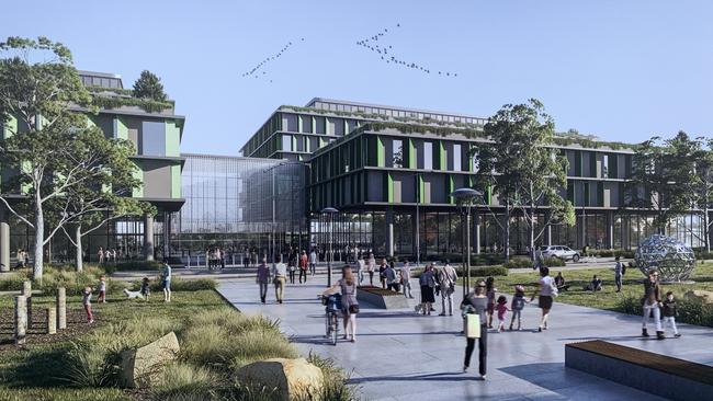 Artist impression the new Rouse Hill Hospital which will be built opposite Rouse Hill town centre.