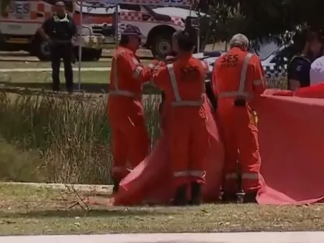 A body has been pulled from a lake near a children’s playground in Melbourne’s inner northeast. Emergency services were called to Woodlands Park in Essendon about 11am Sunday morning after reports of a body found in a lake at the popular park. The body was pulled metres away from a children’s playground where dozens of families were attending. Picture: 7News