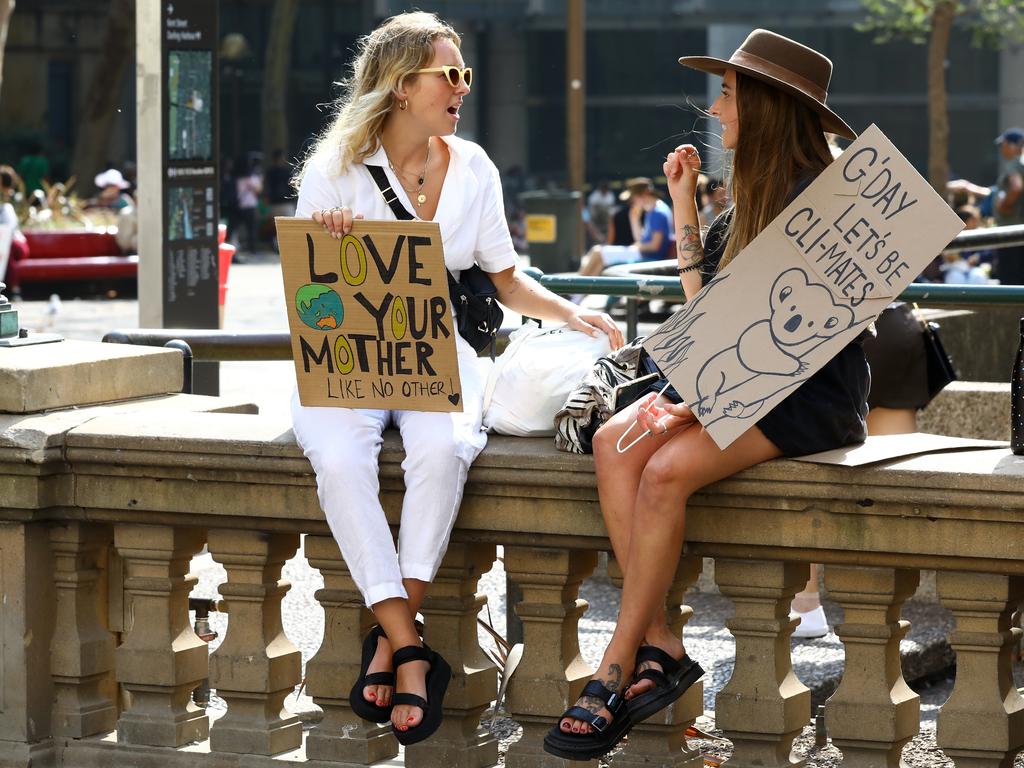 Climate protesters pictured in Sydney. Picture: Matrix