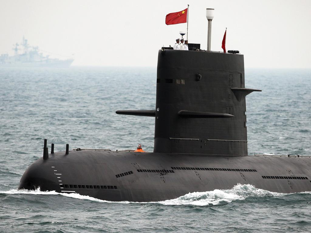 Chinese navy submarines have been aggressively patrolling the disputed South China Sea for months. Picture: Supplied