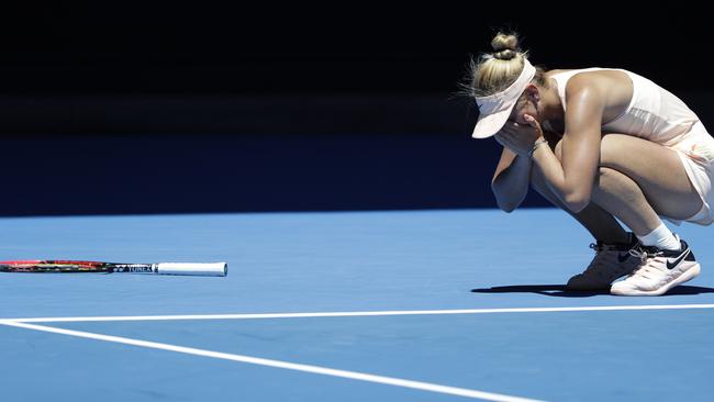 Ukraine's Marta Kostyuk was in disbelief when she advanced to the third round.