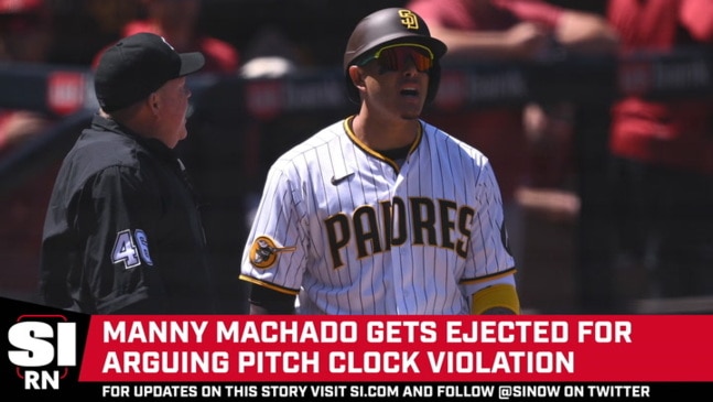 Manny Machado the first MLB player to get ejected over clock violation