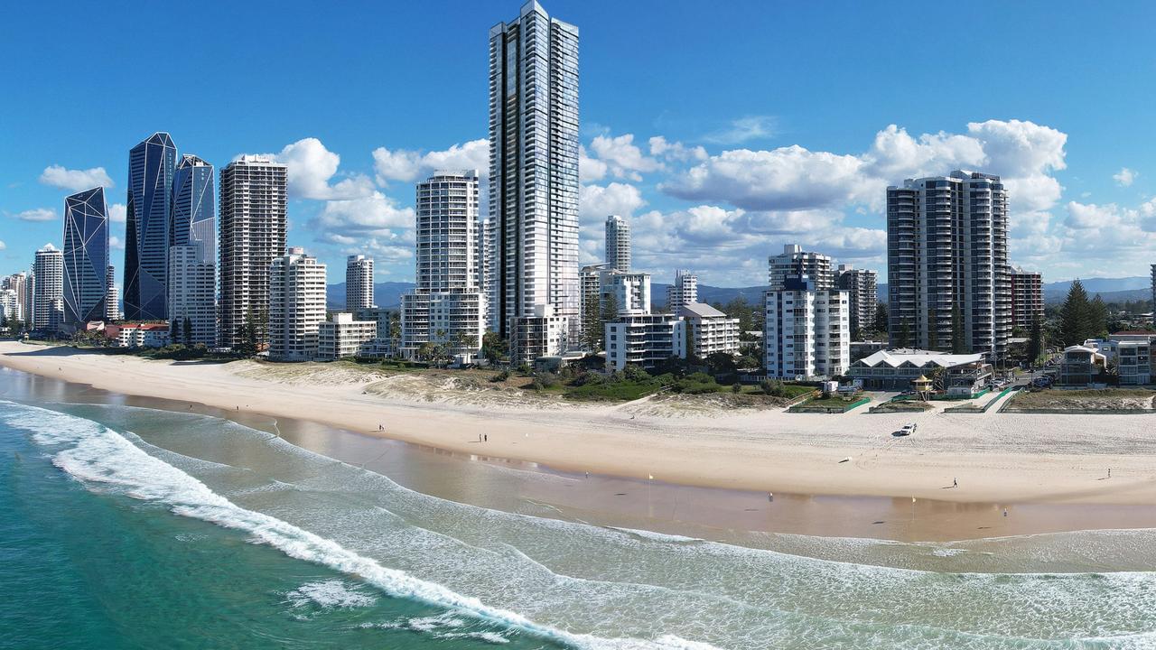 Artist impression of the $500 million, 56-storey luxury Pacific One supertower planned for a Garfield Terrace site in Surfers Paradise by Melbourne-based developer Central Equity, which has not been cancelled.