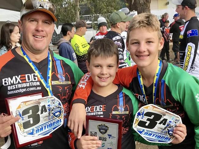 The Sydney BMX Club announced funds raised at the AusCycling BMX National Cup on May 22 and 23 would go straight to supporting the family of Ethan (right), who lost his battle to Leukaemia in March, 2021.