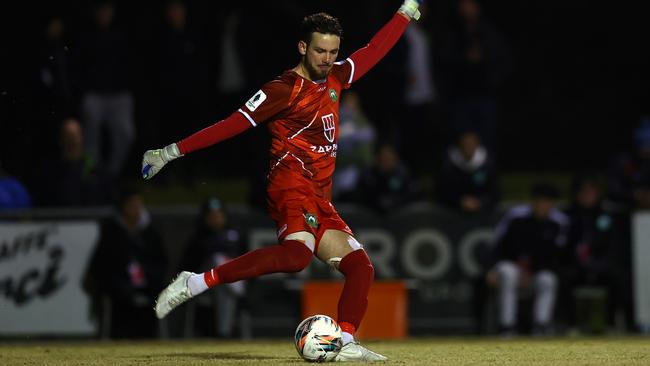 Pierce Clark in action for Bentleigh Greens against Sydney FC.