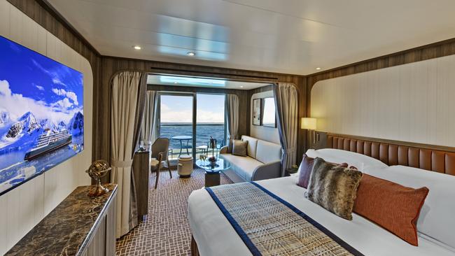 Inside the Veranda Suite. Picture: Seabourn