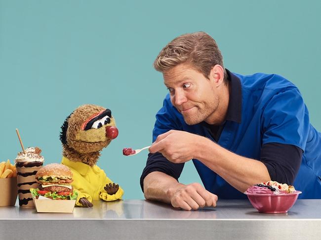 TV puppet Agro is teaming up with Dr Chris Brown for the latest Uber Eats campaign,