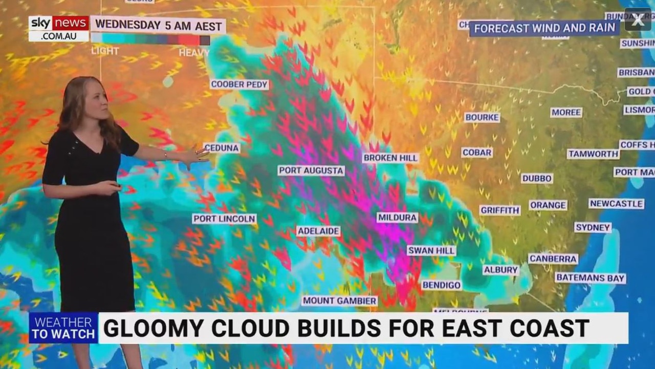 Blustering winds move through SA overnight. Picture: Sky Weather