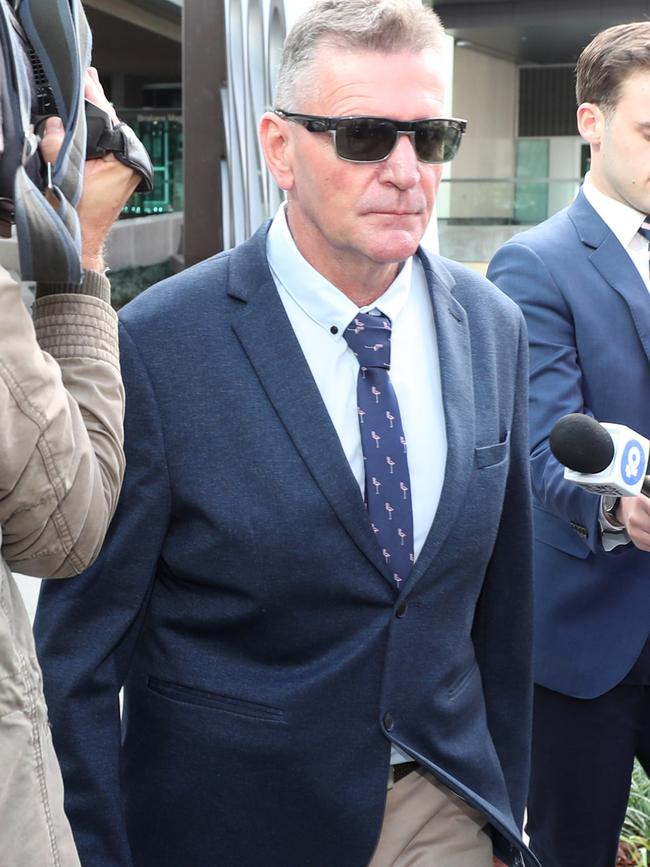 Police officer Grant Watkins 57 outside Brisbane court in March 2020.