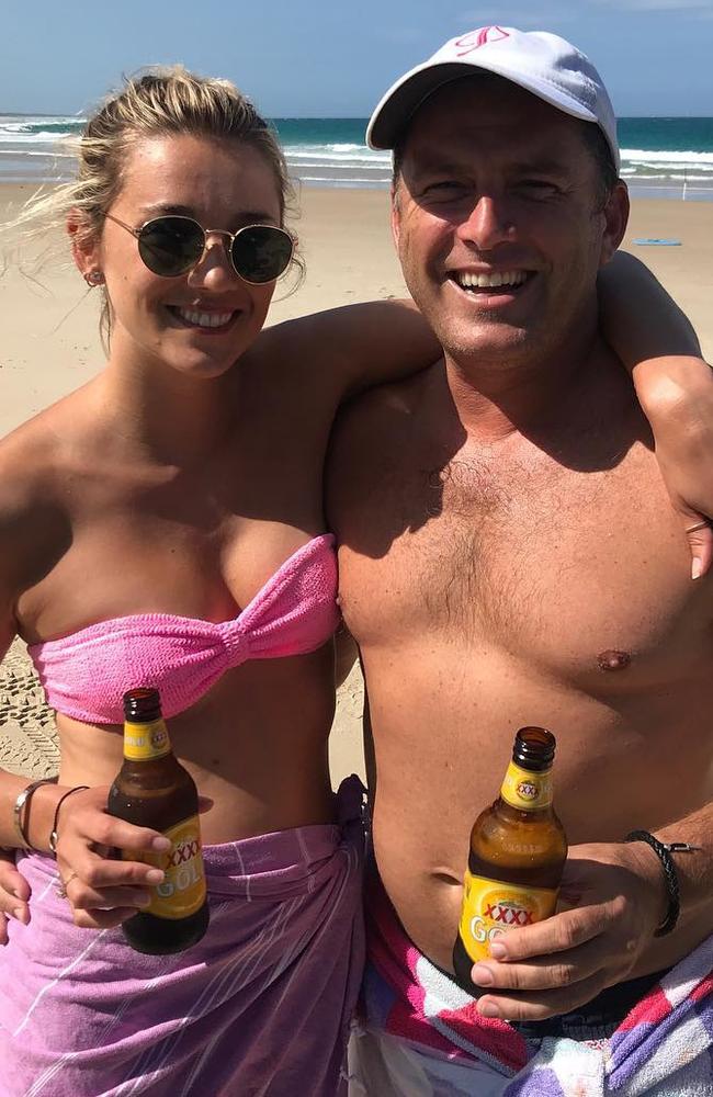 Karl Stefanovic and his partner Jasmine Yarbrough on Valentine’s Day. Picture Instagram