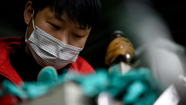 The number of new cases of the COVID-19 coronavirus in China has declined in recent days, but infections in other countries have gathered pace. Picture: AFP