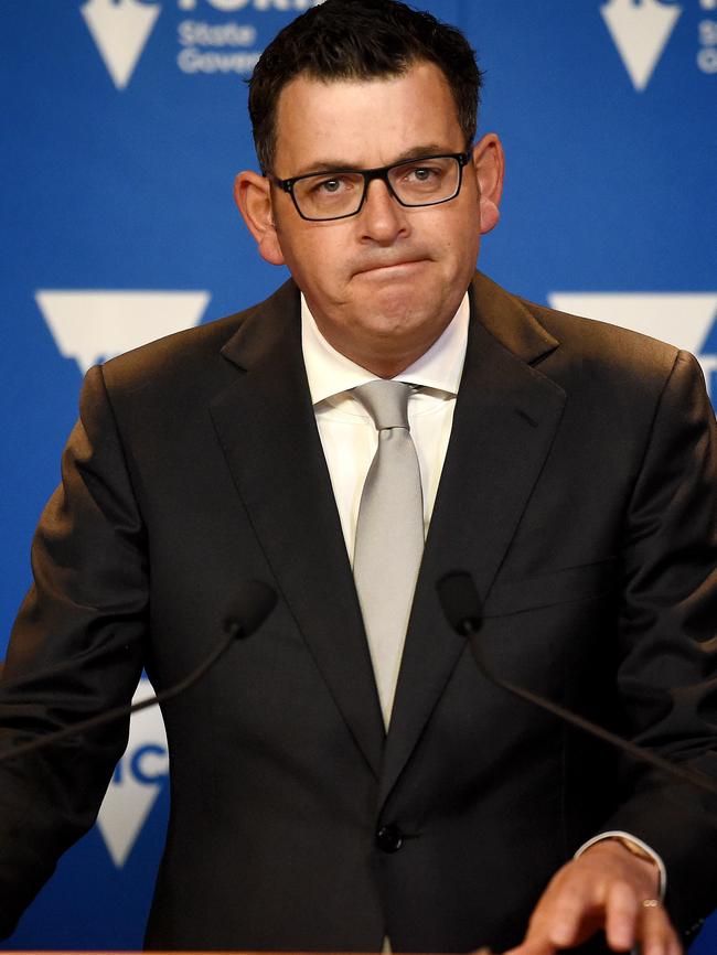 Premier Daniel Andrews is making the last roll of the CFA dice. Picture: Nicole Garmston