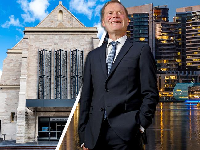 Peter Rathjen with docklands and elder hall