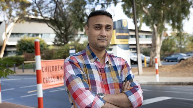 Subir Pal, whose daughter attends the school, was relieved an arrest had been made. Picture: Emma Brasier