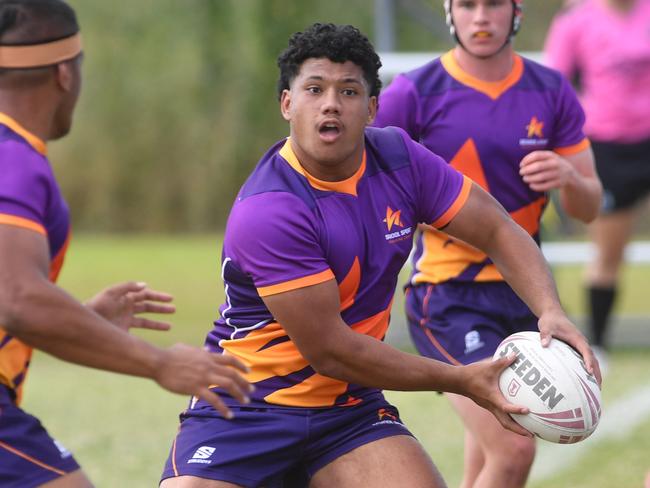 Queensland School Rugby League Championship Finals at Jack Manski Oval, Townsville. Sunshine Coast's John Fineanganofo. Picture: Evan Morgan