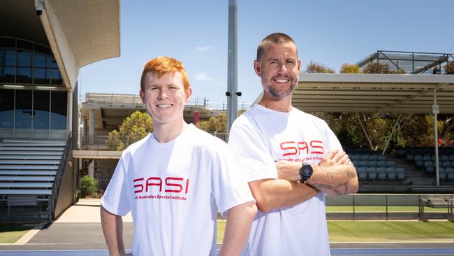 Tayte Ryan, SASI junior male athlete of the year and Jed Altschwager, SASI Para-athlete of the year. Picture: NCA NewsWire / Morgan Sette