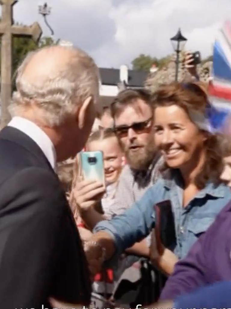 Charles came face-to-face with a heckler who hit out about taxpayer dollars.