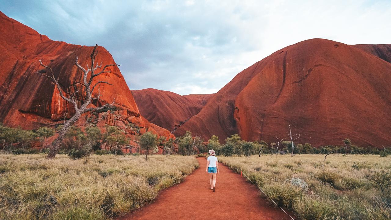 The folds in the rock were formed over millions of years. Picture: Tourism NT/Jackson Groves