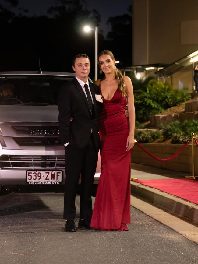 Jasper Burnes (alumni) and Jenna Murray. Hillcrest Christian College 2020 school formal. Photo: Supplied