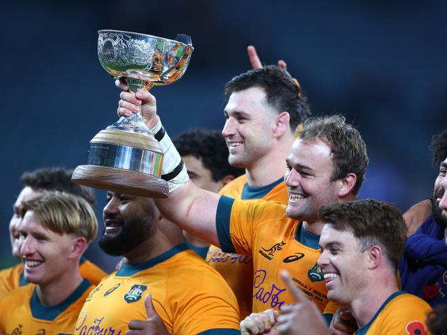 Can Harry Wilson and the Wallabies pull off a grand slam? Picture: Getty